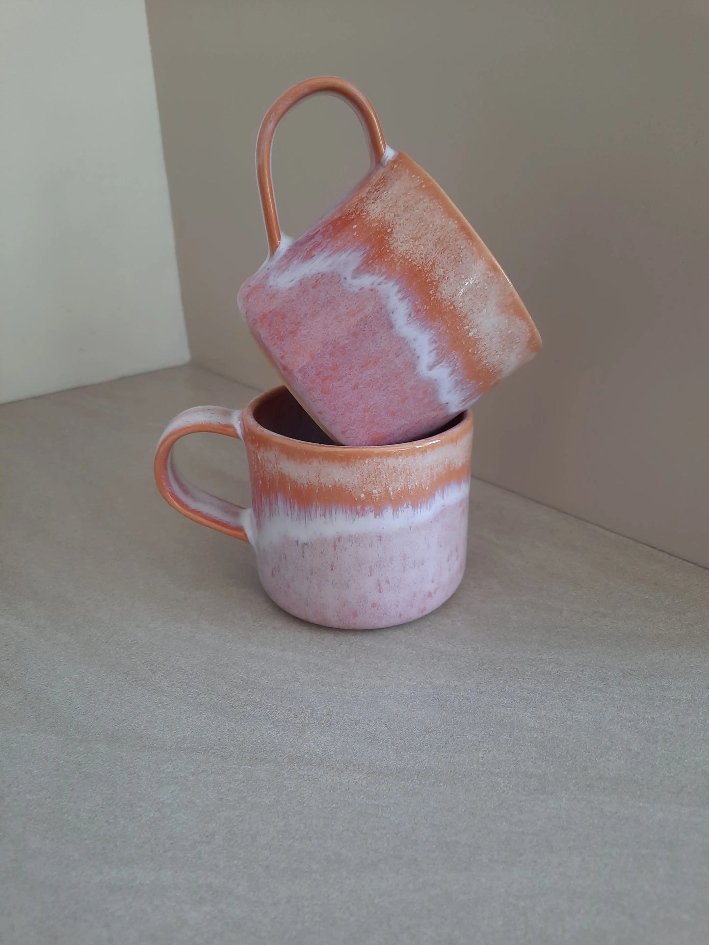 mug céramique artisanal rose